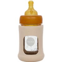 Hevea Baby Glas sutteflaske Wide Neck 150ml Sand 1 stk