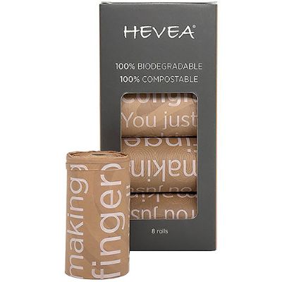 Hevea hundeposer beige 8 ruller 1 pk