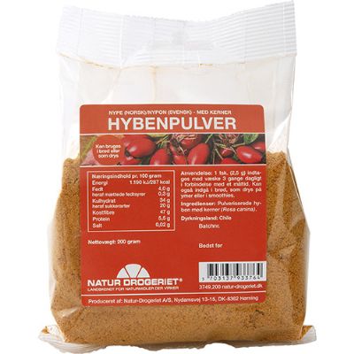 Hyben pulver fint m. kerner 200 g