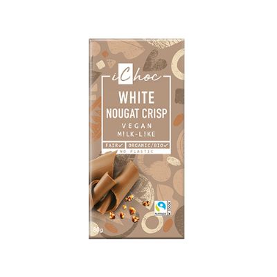 Ichoc white nougat crisp økologisk 80 g