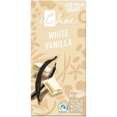 Ichoc white vanilla økologisk 80 g