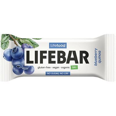 LifeBar Blåbær Quinoa RAW økologisk 40 g