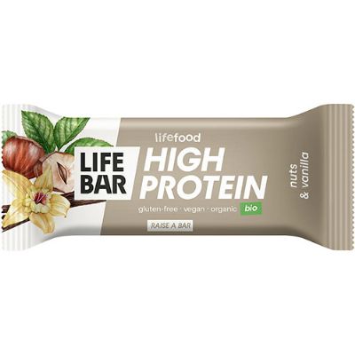 LifeBar Proteinbar m. nødder og vanilje økologisk 40 g