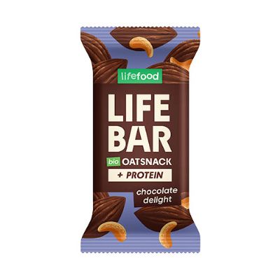 Lifebar Havre Snack Protein Chocolate Delight økologisk 40 g