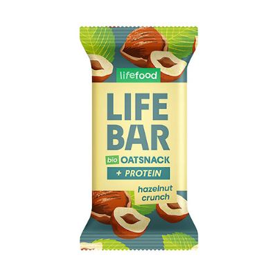 Lifebar Havre Snack Protein Hazelnut Crunch økologisk 40 g