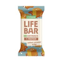 Lifebar Havre Snack Protein Salted Caramel Crisp økologisk 40 g