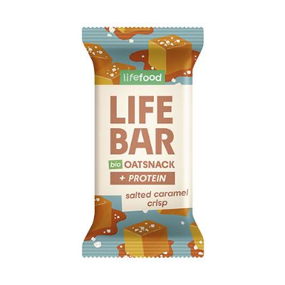 Lifebar Havre Snack Protein Salted Caramel Crisp økologisk 40 g