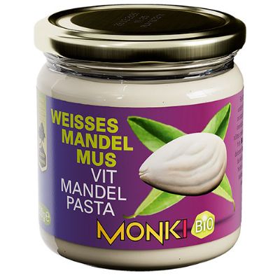 Mandelsmør hvid økologisk Monki 330 g