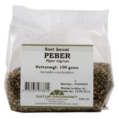 Peber sort knust 100 g